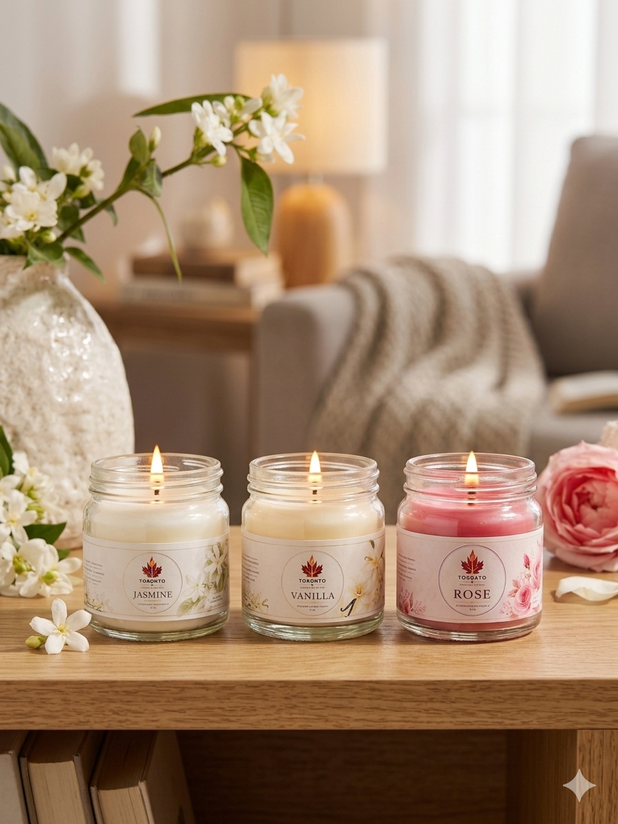 Aurora Collection Gift Set 70g Each | Rose, Vanilla, Jasmine