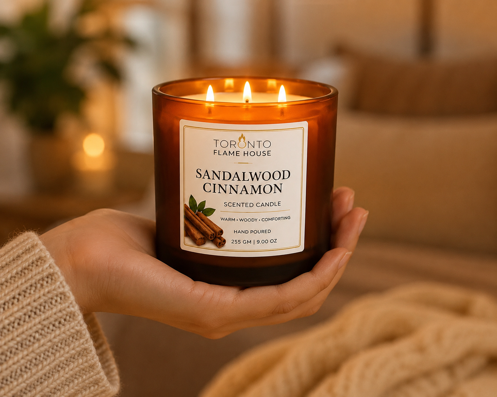 Sandalwood, Cinnamon Prestige Candle