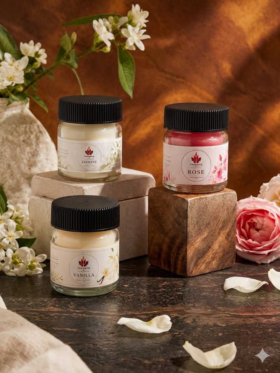 Aurora Collection Gift Set 70g Each | Rose, Vanilla, Jasmine