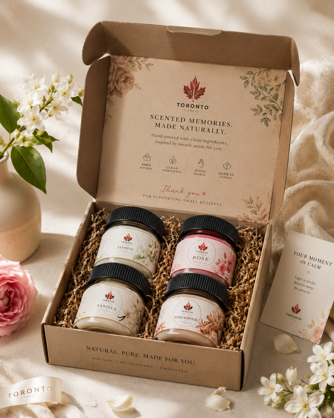 A Signature Four Gift Set 60G Each - Vanilla, Sandalwood, Rose & Jasmine