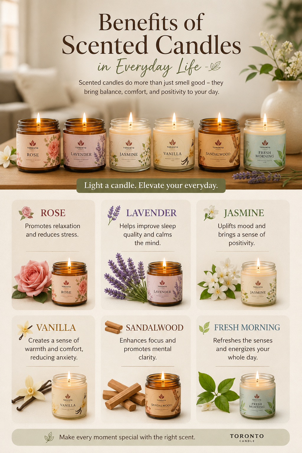 Golden Ember Gift Set 70g Each | 6 Scented Candle